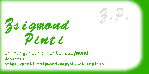 zsigmond pinti business card